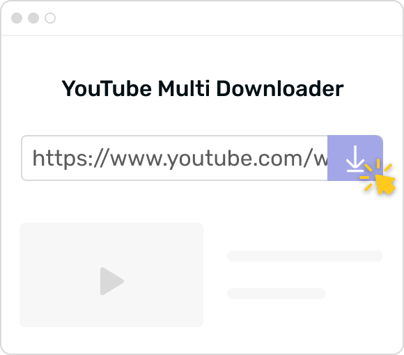 Copie e cole o URL do YouTube